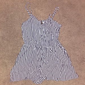 Navy Blue Striped Romper from H&M.